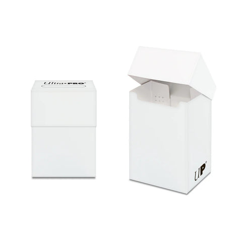 Ultra PRO Deck Box White – Standard Size, Holds 80 Cards, TCG, Archival Safe