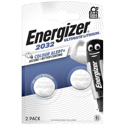2x Energizer CR2032 3V Lithium Coin Cell Batteries for Watches & Devices