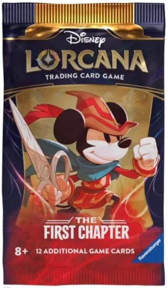 Disney Lorcana The First Chapter Sleeved Booster Pack 12 Cards English TCG