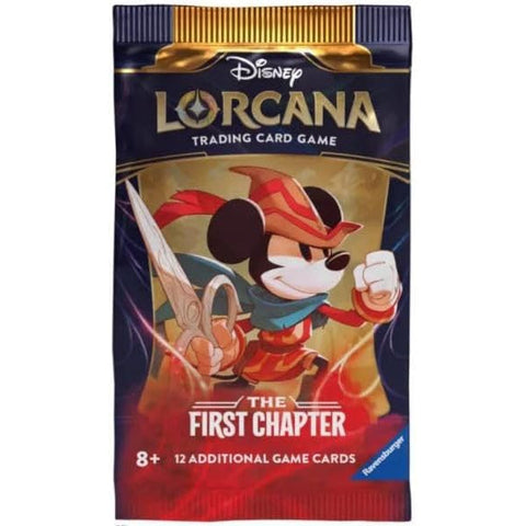 Disney Lorcana The First Chapter Sleeved Booster Pack 12 Cards English TCG