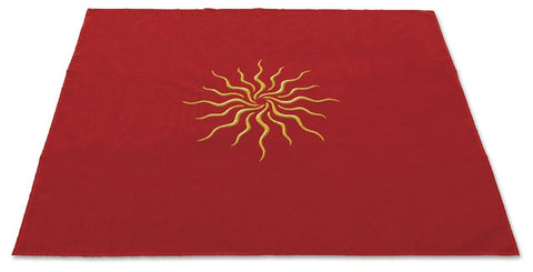 Lo Scarabeo Red Velvet Tarot Cloth 80x80cm Embroidered Altar Cloth