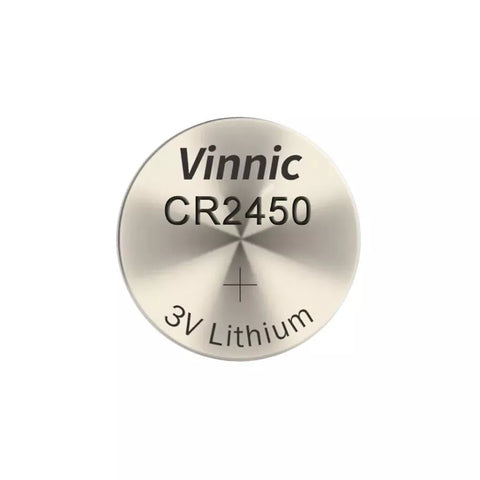 5 Vinnic Cr2450 Lithium Batteries 3V Coin Cell Dl2450 Ecr2450 2450