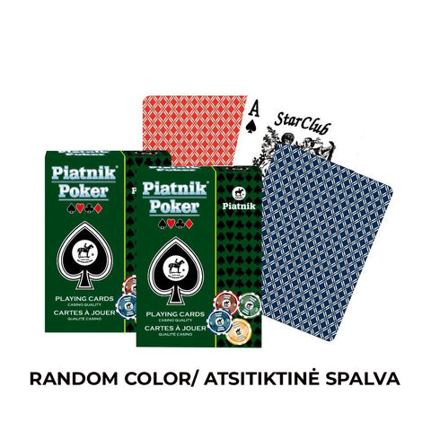 Piatnik Poker Playing Cards Deck 55-Card Standard Size Red or Blue