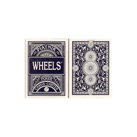 Piatnik Wheels Poker Playing Cards 55-Card Deck, Red or Blue, Made in Austria