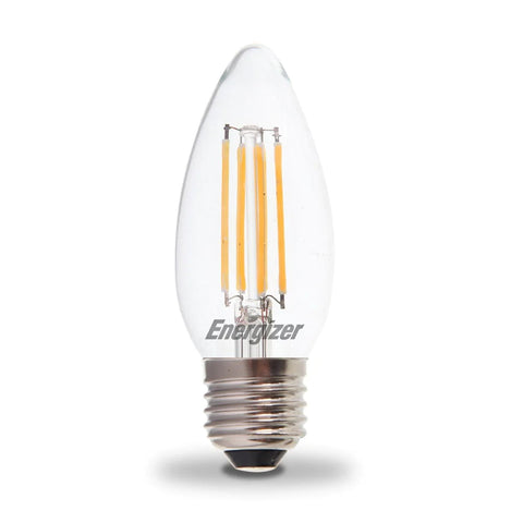 Energizer E27 LED Candle Filament Bulb 4W 40W 470lm 2700K Warm White