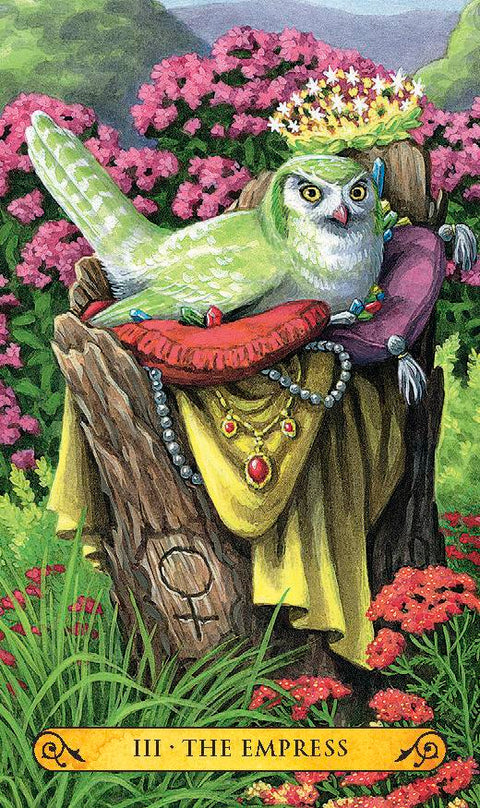 Tarot of the Owls Mini 78-Card Deck Pocket Size Owl Tarot Llewellyn