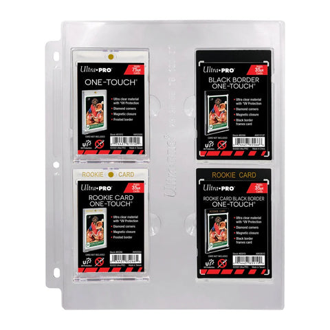Ultra PRO 4-Pocket One-Touch Display Binder Page for Trading Cards
