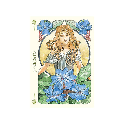 Flower Oracle Tarot Deck 38 Cards Art Nouveau by Lo Scarabeo