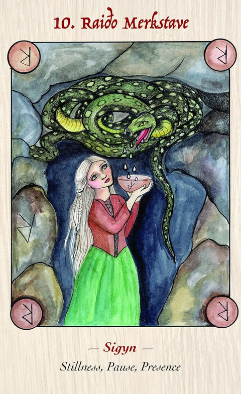 Norse Goddess Rune Oracle Cards Deck And Guidebook Feminine Blue Angel