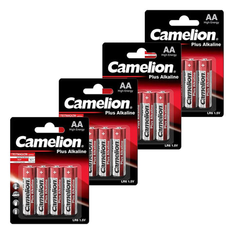 16x Camelion Plus AA Alkaline Batteries 1.5V LR6 MN1500 E91 Bulk Pack
