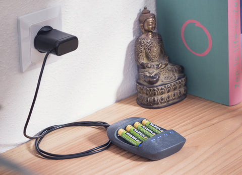 Varta ECO Charger AA AAA Battery Charger with 4x AAA & USB Output