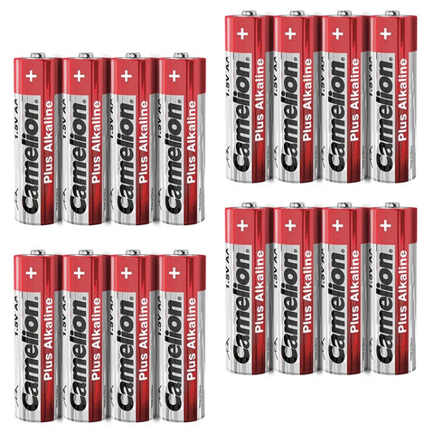 16x Camelion Plus AA Alkaline Batteries 1.5V LR06 MN1500 Long Lasting