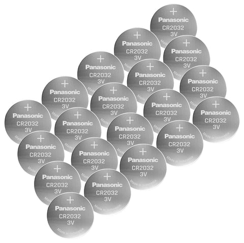20x Panasonic CR2032 3V Lithium Coin Cell Batteries Bulk Pack