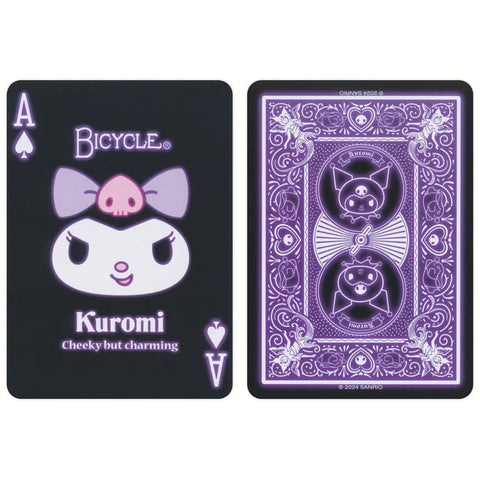 Bicycle Kuromi Sanrio Official Playing Cards Deck Poker Size Black