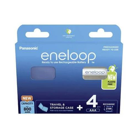 Eneloop AAA 800mAh (BK-4MCDEC4BE) rechargeable batteries 4 pcs. and storage case
