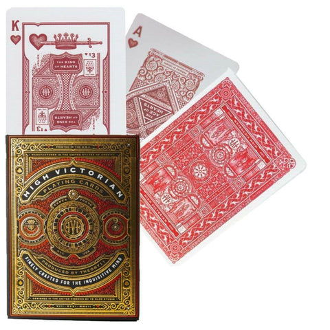 High Victorian Red Theory 11 Luxury Playing Cards Deck Magic Tricks Sealed