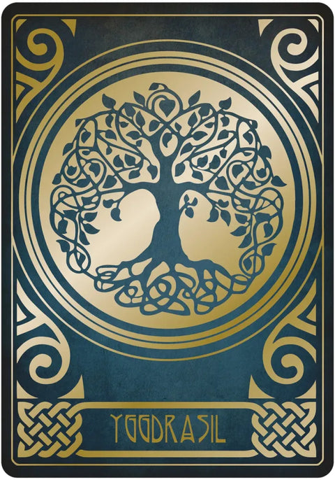 Gjallarhorn Norse Oracle Deck by US Games, 62 Gilt Cards & Guidebook