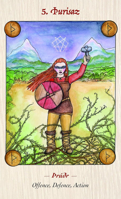 Norse Goddess Rune Oracle Cards Deck And Guidebook Feminine Blue Angel