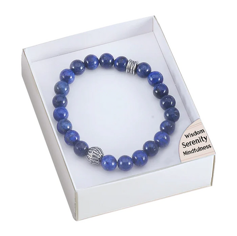 Lo Scarabeo Lapis Lazuli Crystal Bracelet for Wisdom & Mindfulness
