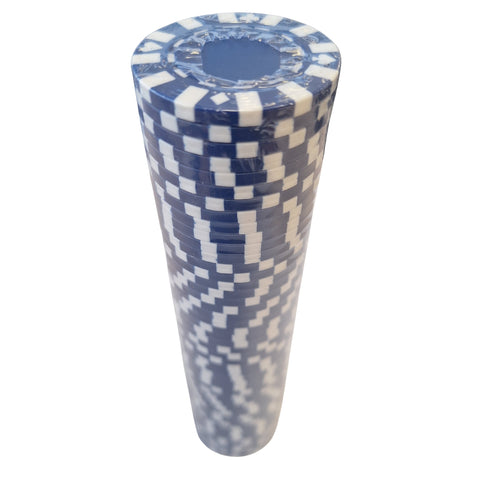 STAR Blue Poker Chips Set 50pc Casino Style Gaming Tokens for Home Poker