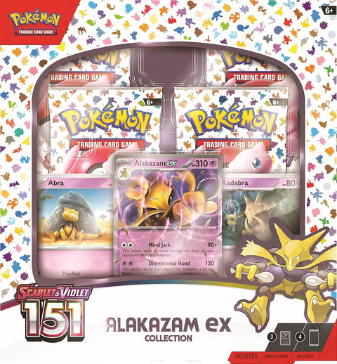 Pokemon TCG Scarlet & Violet 151 Alakazam ex Box Set with 4 Boosters