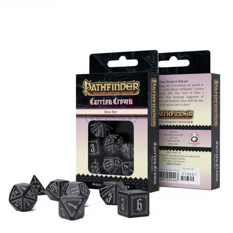 Pathfinder Carrion Crown Dice Set Black RPG Polyhedral by Q-Workshop