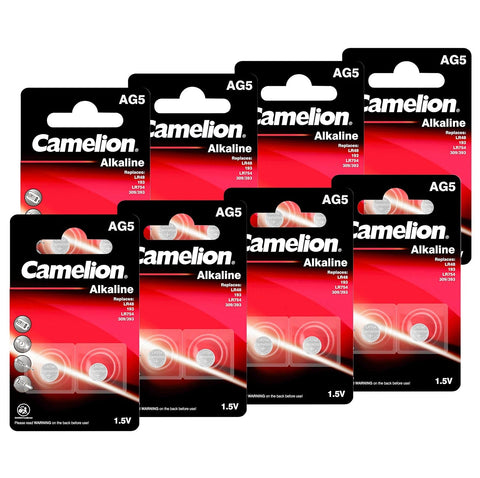 16x Camelion AG5 LR754 LR48 393 1.5V Alkaline Button Cell Batteries