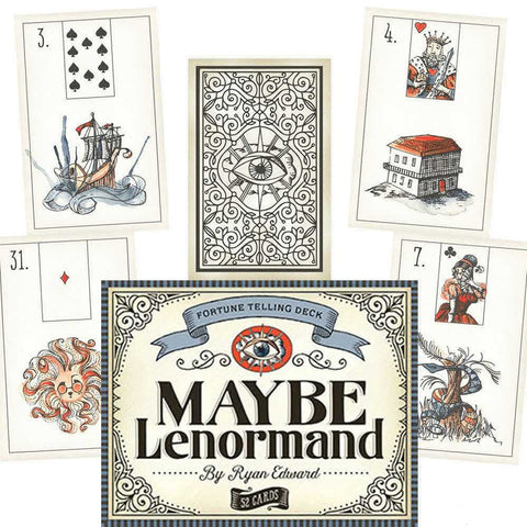 Maybe Lenormand Oracle Deck by Ryan Edward 52 Cards US Games Divination