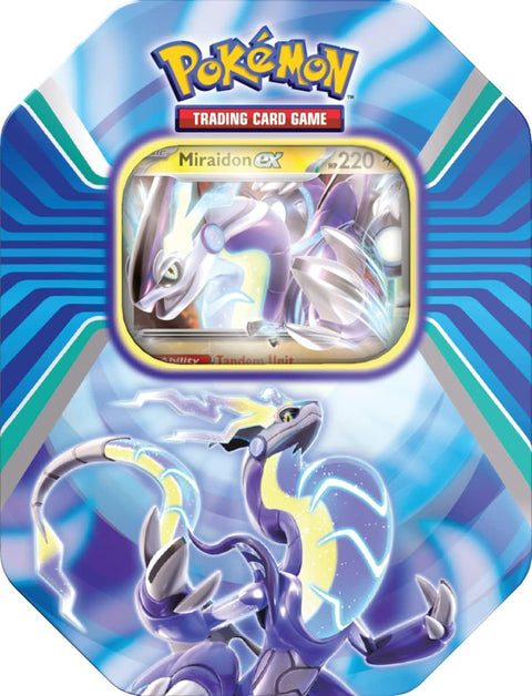 Pokemon TCG Paldea Legends Tin Miraidon EX with 4 Booster Packs