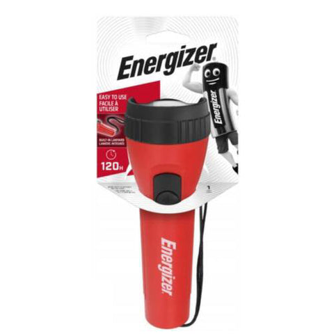 Energizer Red 2D LED Flashlight Plastic Body Batteries Not Included