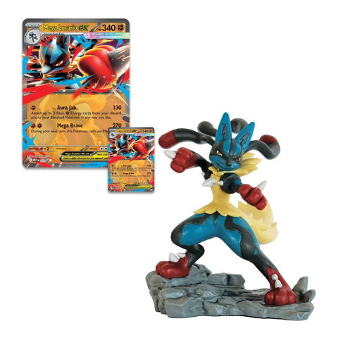 Pokemon TCG Mega Lucario EX Figure Collection Box + 5 Booster Packs