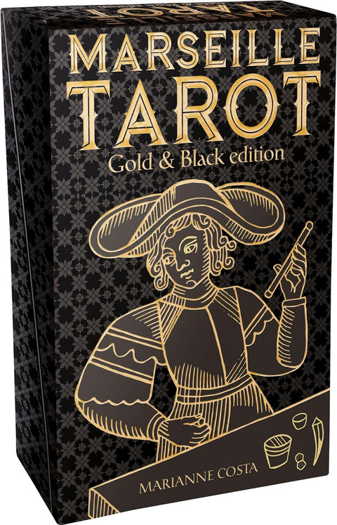 Marseille Tarot Cards Deck Gold & Black Edition Lo Scarabeo Marianne Costa