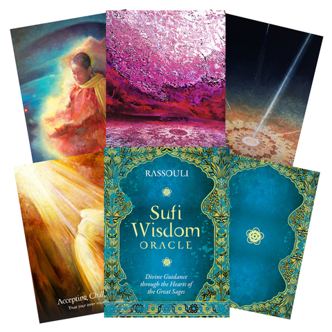 Sufi Wisdom Oracle Deck by Rassouli 44 Cards & Guidebook Blue Angel