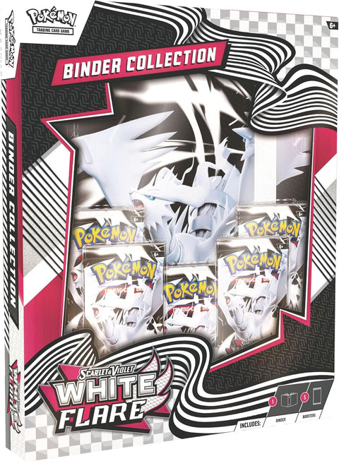 Pokemon TCG Scarlet & Violet White Flare Binder Set with 5 Boosters EN
