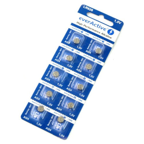 20x EverActive LR626 AG4 1.5V Alkaline Button Cell Batteries High Power