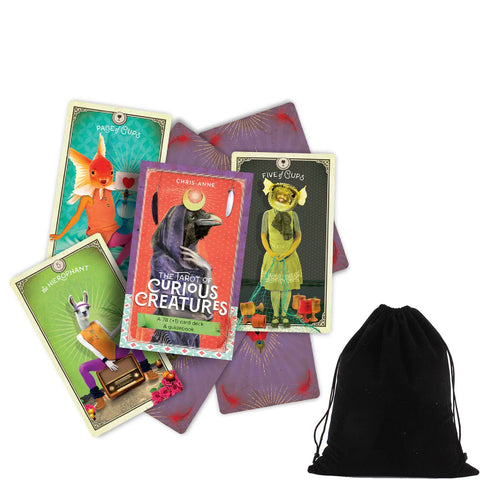 The Tarot Of Curious Creatures Card Deck & Guidebook Chris-Anne With Bag