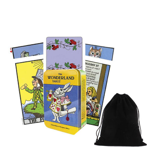 The Wonderland Tarot In A Tin Cards Deck Esoteric Telling US Games Systems With Bag
