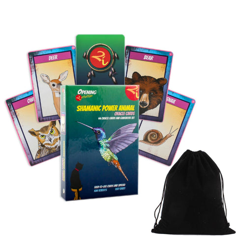 Shamanic Power Animal Oracle Cards Deck Findhorn Esoteric Healing With Bag