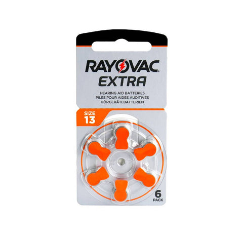 6x Rayovac Extra Advanced Size 13 Mf Pr48 Hearing Aid Batteries 1.45V Zinc Air