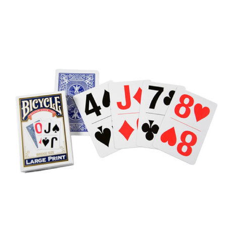 Bicycle Large Print Playing Cards – Blue Back