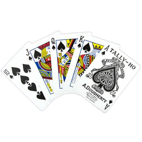 Bicycle Tally Ho Circle Playing Cards Deck Standard Index Linoid Finish Red
