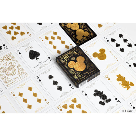 Bicycle Disney Mickey Mouse Black & Gold Playing Cards Deck Poker Size USA