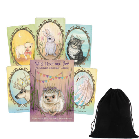 Wing, Hoof and Paw An Animal Companion Oracle Cards Deck  With Bag
