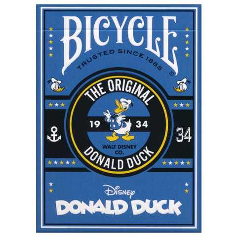Bicycle Donald Duck Playing Cards Deck Disney Original Poker Size Blue