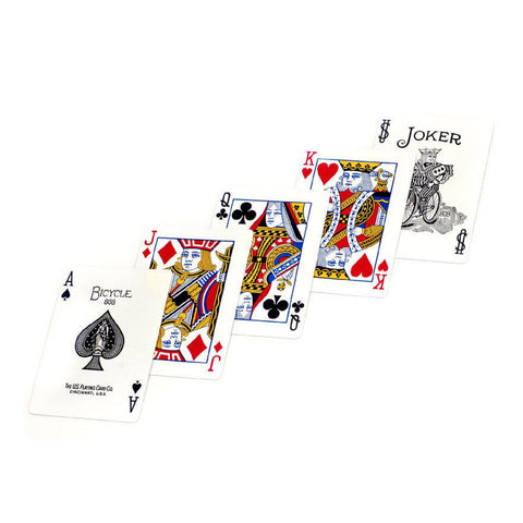 Bicycle Rider Back Standard Index Gold Playing Cards Poker Magic Tricks Red