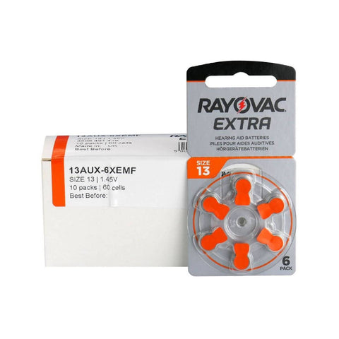 72x Rayovac Extra Advanced Size 13 Pr48 Hearing Aid Batteries 1.45V Zinc Air