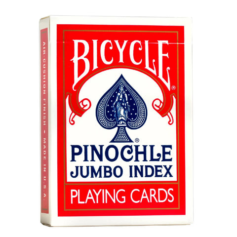 Bicycle Pinochle Jumbo Playing cards Color Red