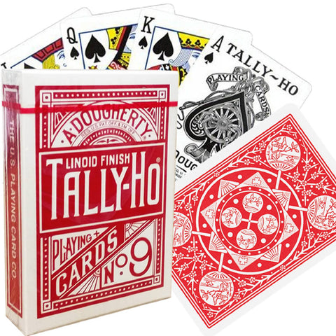 Bicycle Tally Ho Fan Back Playing Cards Deck Red Standard Index Linoid