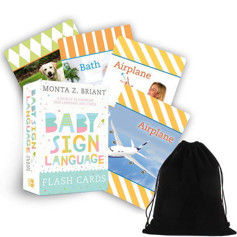 Baby Sign Language Flash Cards American Asl Deck With Bag