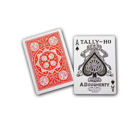 Bicycle Tally Ho Fan Back Playing Cards Deck Red Standard Index Linoid